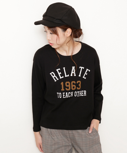 DOUBLE NAME（ダブルネーム）の「フライスロゴロンＴＥＥ（Tシャツ/カットソー・レディース・ブラック/オフホワイト/杢グレー・FREE）」の12枚目の写真