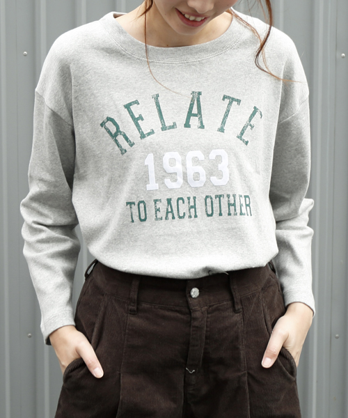 DOUBLE NAME（ダブルネーム）の「フライスロゴロンＴＥＥ（Tシャツ/カットソー・レディース・ブラック/オフホワイト/杢グレー・FREE）」の11枚目の写真