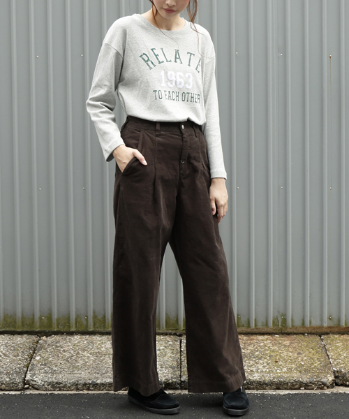 DOUBLE NAME（ダブルネーム）の「フライスロゴロンＴＥＥ（Tシャツ/カットソー・レディース・ブラック/オフホワイト/杢グレー・FREE）」の14枚目の写真