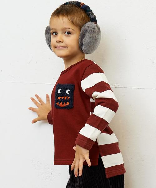 green label relaxing（グリーンレーベルリラクシング）の「モンスターポケット プルオーバー ロングスリーブ ◆（スウェット・キッズ・ブラック/ワインレッド・115/105/135/125/95）」の2枚目の写真