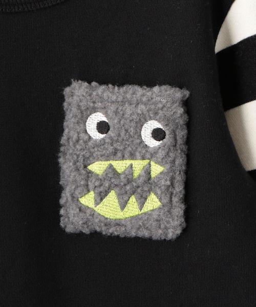 green label relaxing（グリーンレーベルリラクシング）の「モンスターポケット プルオーバー ロングスリーブ ◆（スウェット・キッズ・ブラック/ワインレッド・115/105/135/125/95）」の7枚目の写真