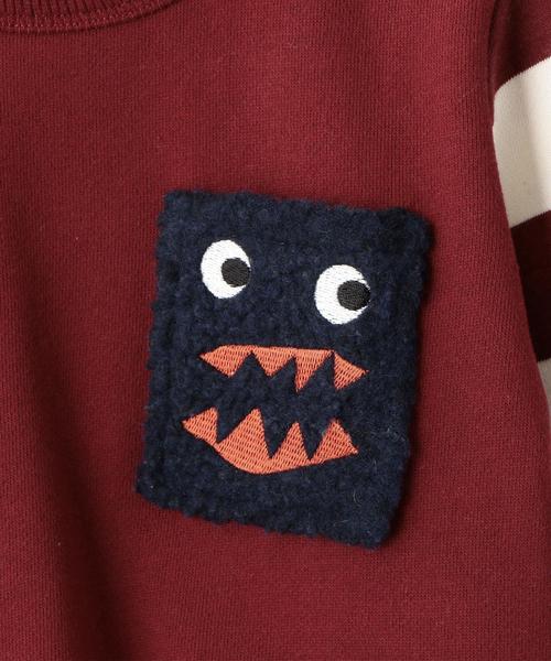 green label relaxing（グリーンレーベルリラクシング）の「モンスターポケット プルオーバー ロングスリーブ ◆（スウェット・キッズ・ブラック/ワインレッド・115/105/135/125/95）」の9枚目の写真