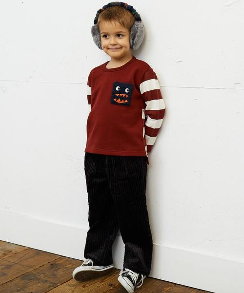 green label relaxing（グリーンレーベルリラクシング）の「モンスターポケット プルオーバー ロングスリーブ ◆（スウェット・キッズ・ブラック/ワインレッド・115/105/135/125/95）」の11枚目の写真