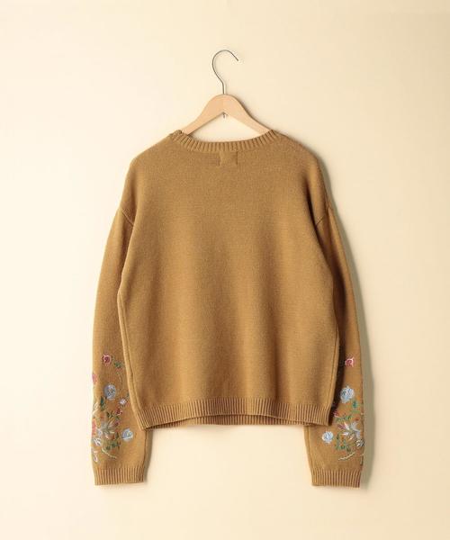 coen（コーエン）の「フラワー刺繍ニットプルオーバー（ニット/セーター・レディース・ベージュ/ネイビー・FREE）」の15枚目の写真