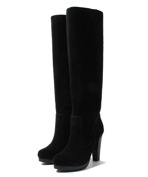 DouDou（ドゥドゥ）の「ｽｳｪｰﾄﾞﾛﾝｸﾞﾌﾞｰﾂ（ブーツ・レディース・ベージュ/ブラウン/ブラック・36/37/38）」の2枚目の写真