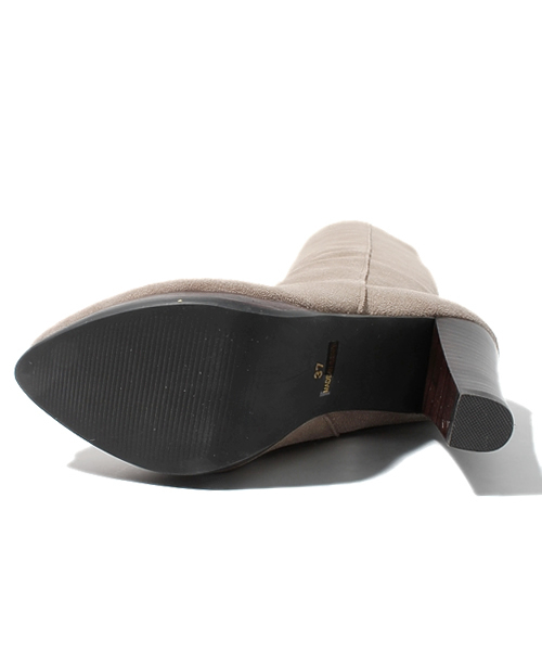 DouDou（ドゥドゥ）の「ｽｳｪｰﾄﾞﾛﾝｸﾞﾌﾞｰﾂ（ブーツ・レディース・ベージュ/ブラウン/ブラック・36/37/38）」の11枚目の写真