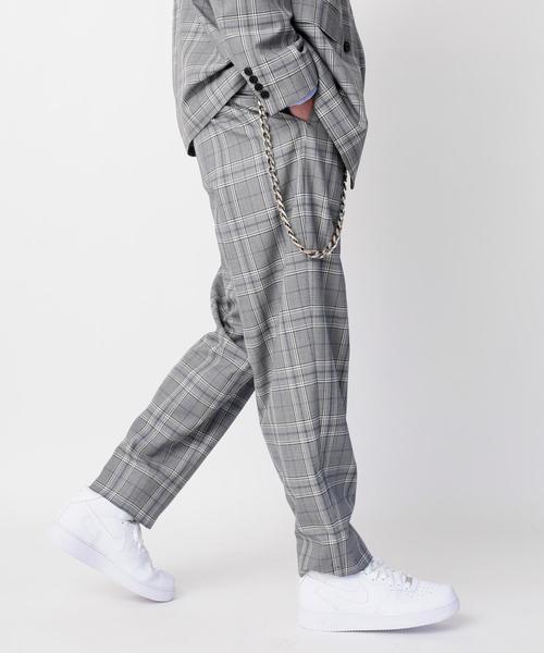 MONKEY TIME(モンキータイム)の「<monkey time> TW GLEN/PLD WIDE 1P PANTS/ワイドパンツ(その他パンツ・メンズ・グレー・LARGE/SMALL/MEDIUM)」の4枚目の写真