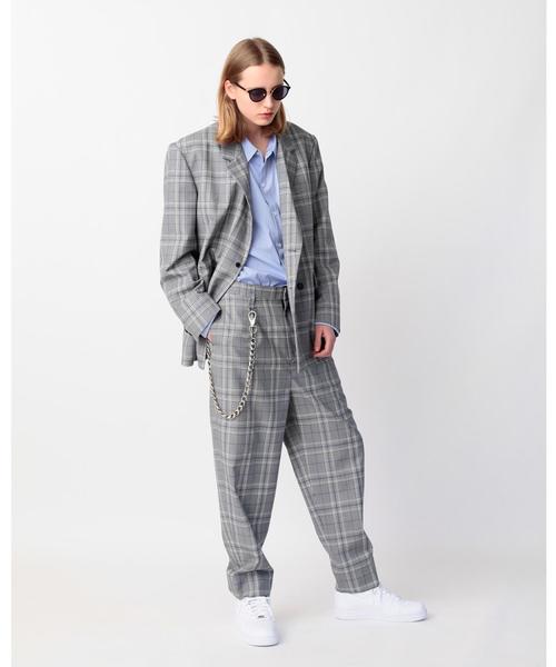 MONKEY TIME(モンキータイム)の「<monkey time> TW GLEN/PLD WIDE 1P PANTS/ワイドパンツ(その他パンツ・メンズ・グレー・LARGE/SMALL/MEDIUM)」の6枚目の写真