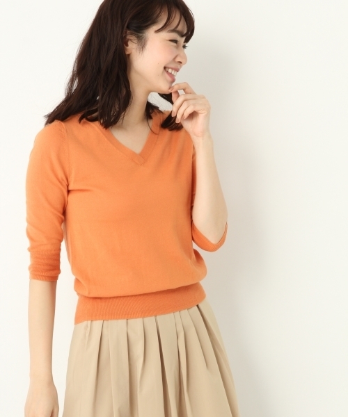 A part by（アパートバイ）の「洗える/16GシルクコンVPO8S 786254（ニット/セーター・レディース・ホワイト/ライトブルー/オレンジ/ブラック/ホワイト系その他・LARGE/MEDIUM）」の11枚目の写真