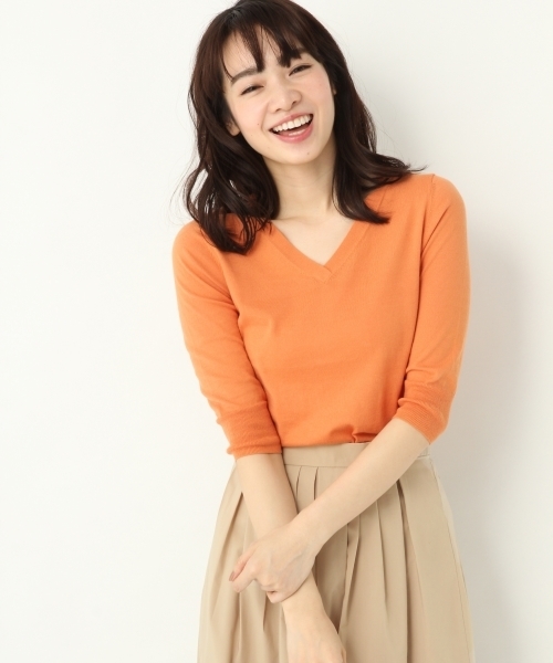 A part by（アパートバイ）の「洗える/16GシルクコンVPO8S 786254（ニット/セーター・レディース・ホワイト/ライトブルー/オレンジ/ブラック/ホワイト系その他・LARGE/MEDIUM）」の18枚目の写真