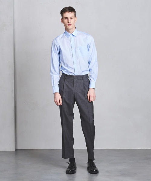 District UNITED ARROWS（ディストリクト ユナイテッドアローズ）の「＜District UNITED ARROWS（ディストリクト ユナイテッドアローズ）＞ トロピカル ウール 1プリーツ パンツ（その他パンツ・メンズ・グレー/ネイビー・48/46/44/52）」の2枚目の写真