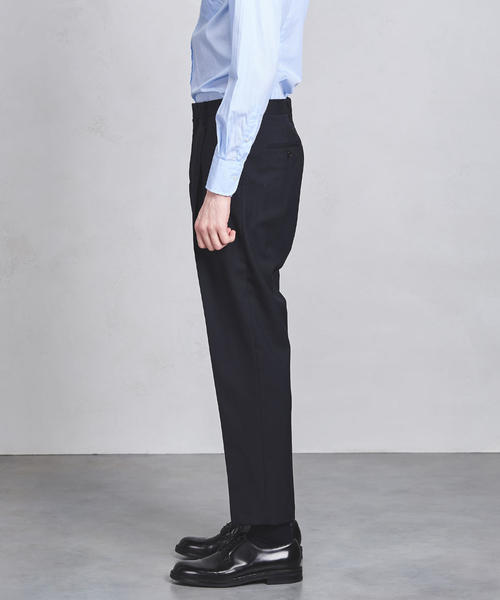 District UNITED ARROWS（ディストリクト ユナイテッドアローズ）の「＜District UNITED ARROWS（ディストリクト ユナイテッドアローズ）＞ トロピカル ウール 1プリーツ パンツ（その他パンツ・メンズ・グレー/ネイビー・48/46/44/52）」の7枚目の写真
