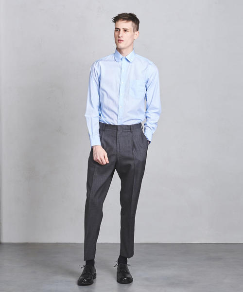 District UNITED ARROWS（ディストリクト ユナイテッドアローズ）の「＜District UNITED ARROWS（ディストリクト ユナイテッドアローズ）＞ トロピカル ウール 1プリーツ パンツ（その他パンツ・メンズ・グレー/ネイビー・48/46/44/52）」の3枚目の写真