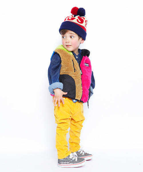 X-girl Stages(エックスガールステージス)の「FLUFFY VEST (4T~7T)(ベスト・キッズ・ブラック/ネイビー/マルチ・4T/5T/6T/7T)」の7枚目の写真