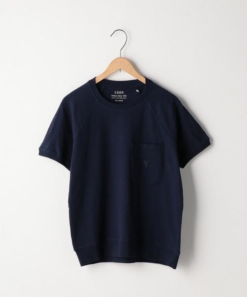 coen（コーエン）の「起毛スラブラグランスリーブポケットTシャツ（Tシャツ/カットソー・レディース・ライトブルー/ネイビー/グレー・LARGE/MEDIUM）」の3枚目の写真
