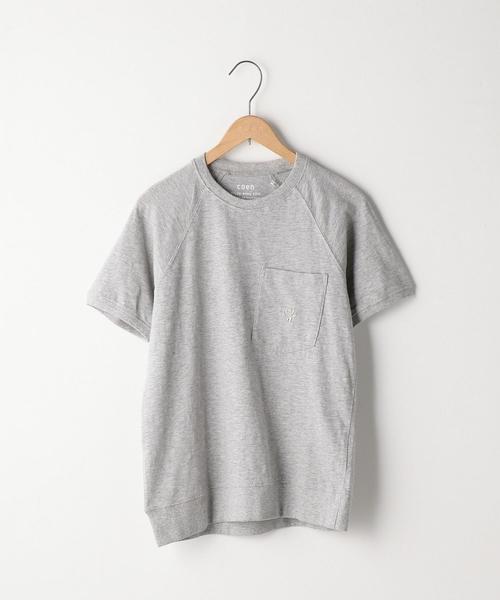 coen（コーエン）の「起毛スラブラグランスリーブポケットTシャツ（Tシャツ/カットソー・レディース・ライトブルー/ネイビー/グレー・LARGE/MEDIUM）」の2枚目の写真