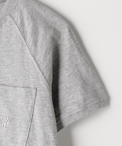 coen（コーエン）の「起毛スラブラグランスリーブポケットTシャツ（Tシャツ/カットソー・レディース・ライトブルー/ネイビー/グレー・LARGE/MEDIUM）」の4枚目の写真