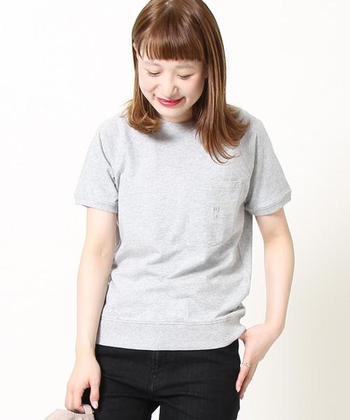 coen（コーエン）の「起毛スラブラグランスリーブポケットTシャツ（Tシャツ/カットソー・レディース・ライトブルー/ネイビー/グレー・LARGE/MEDIUM）」の13枚目の写真