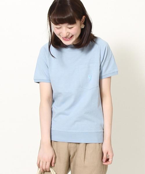 coen（コーエン）の「起毛スラブラグランスリーブポケットTシャツ（Tシャツ/カットソー・レディース・ライトブルー/ネイビー/グレー・LARGE/MEDIUM）」の15枚目の写真