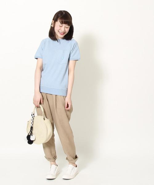 coen（コーエン）の「起毛スラブラグランスリーブポケットTシャツ（Tシャツ/カットソー・レディース・ライトブルー/ネイビー/グレー・LARGE/MEDIUM）」の12枚目の写真