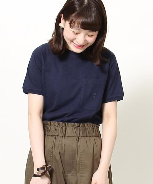 coen（コーエン）の「起毛スラブラグランスリーブポケットTシャツ（Tシャツ/カットソー・レディース・ライトブルー/ネイビー/グレー・LARGE/MEDIUM）」の14枚目の写真