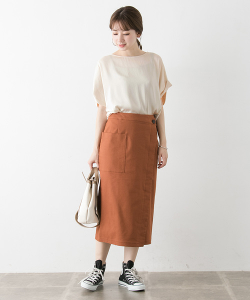 URBAN RESEARCH（アーバンリサーチ）の「ヴィンテージサテンTシャツブラウス（Tシャツ/カットソー・レディース・ブラウン/ホワイト系その他・FREE）」の17枚目の写真