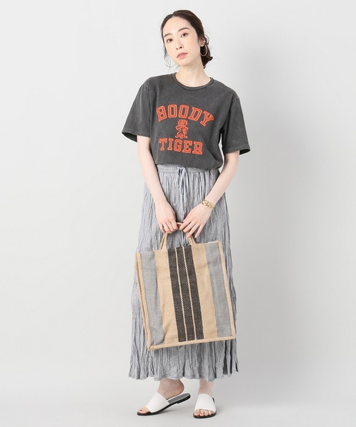 MIXTA（ミクスタ）の「【Mixta/ミクスタ】BODYTIGERクルーネック Tシャツ（Tシャツ/カットソー・レディース・ホワイト/チャコールグレー/ネイビー・FREE）」の12枚目の写真
