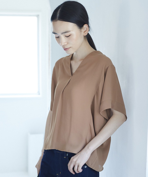 シャツ/ブラウス(半袖/袖なし) Ameri VINTAGE - Ameri vintage neck twist blouse セール】NECK TWIST BLOUSE（シャツ/ブラウス）｜Ameri（アメリ