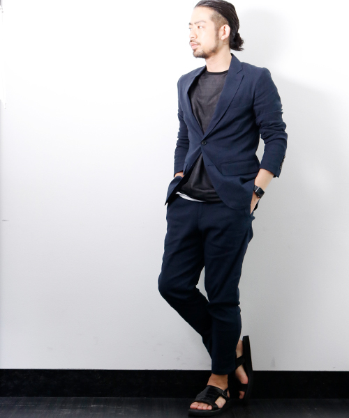 junhashimoto（ジュンハシモト）の「LINEN STRETCH LIGHT JACKET