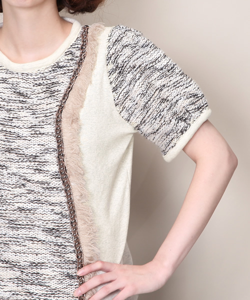 Another Edition（アナザーエディション）の「AE[A]KNIT×CUT DOCKING PO（ニット/セーター・レディース・オフホワイト/ダークグレー/ネイビー・フリー）」の9枚目の写真