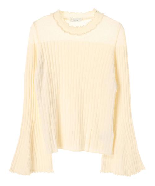 earth music&ecology（アースミュージックアンドエコロジー）の「・シアーパネルニットプルオーバー　＊（ニット/セーター・レディース・ライトグレー/ブラック/アイボリー/マスタード/ブルーグリーン/ピンク系その他2・S/M）」の20枚目の写真