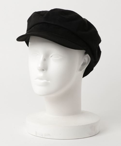 archives（アルシーヴ）の「スエード風マリンキャップ（キャスケット・レディース・ブラック/ベージュ・MEDIUM）」の2枚目の写真