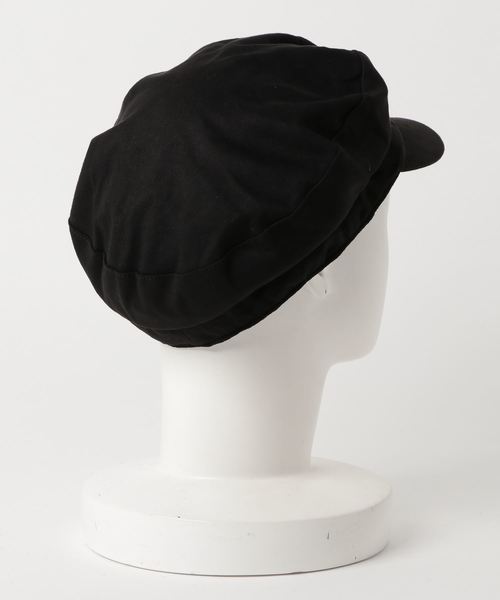 archives（アルシーヴ）の「スエード風マリンキャップ（キャスケット・レディース・ブラック/ベージュ・MEDIUM）」の3枚目の写真