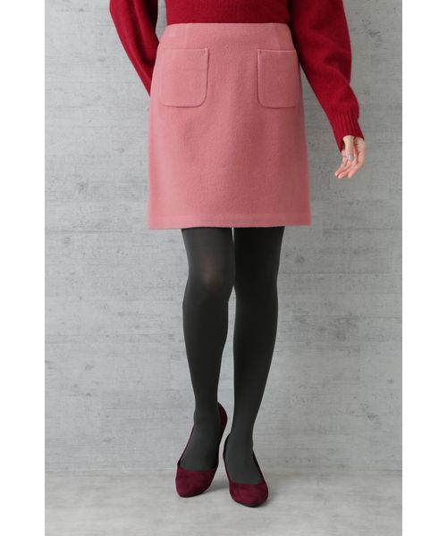 NATURAL BEAUTY BASIC（ナチュラルビューティーベーシック）の「【雑誌掲載】ウールビーバースカート（スカート・レディース・ピンク/ブルー/ベージュ系その他・SMALL/MEDIUM/X-SMALL）」の3枚目の写真