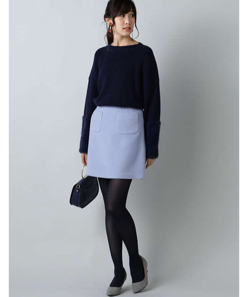 NATURAL BEAUTY BASIC（ナチュラルビューティーベーシック）の「【雑誌掲載】ウールビーバースカート（スカート・レディース・ピンク/ブルー/ベージュ系その他・SMALL/MEDIUM/X-SMALL）」の11枚目の写真