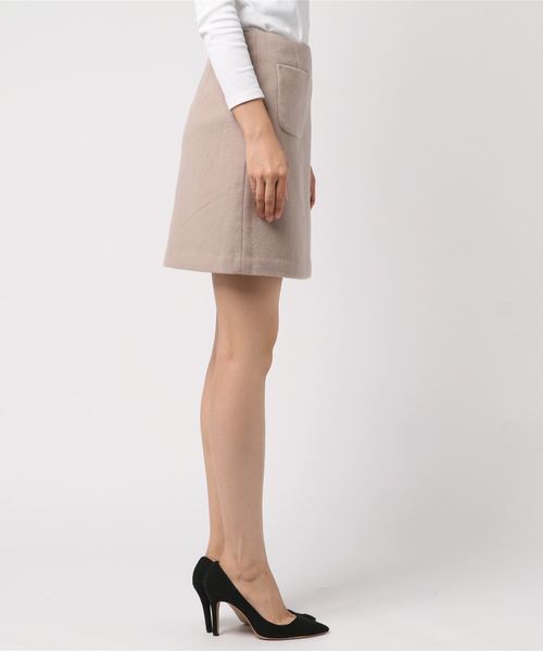 NATURAL BEAUTY BASIC（ナチュラルビューティーベーシック）の「【雑誌掲載】ウールビーバースカート（スカート・レディース・ピンク/ブルー/ベージュ系その他・SMALL/MEDIUM/X-SMALL）」の5枚目の写真