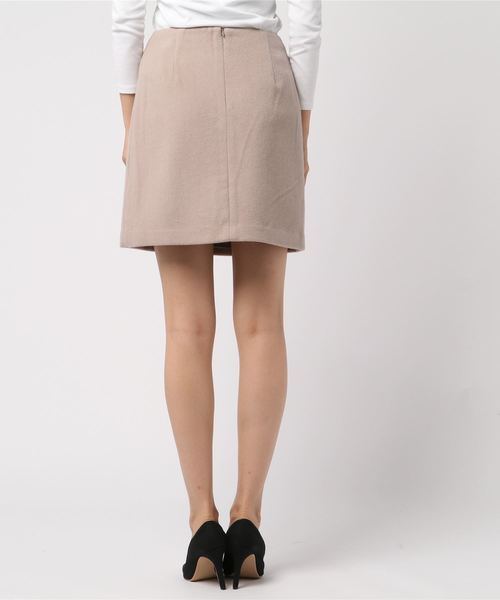 NATURAL BEAUTY BASIC（ナチュラルビューティーベーシック）の「【雑誌掲載】ウールビーバースカート（スカート・レディース・ピンク/ブルー/ベージュ系その他・SMALL/MEDIUM/X-SMALL）」の4枚目の写真