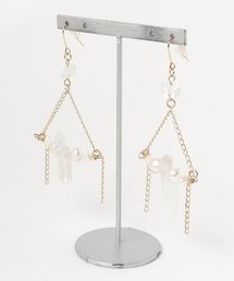 【Lira jewelry】クリスタルトライアングル　ピアス