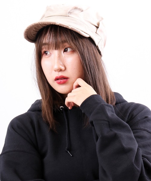 FUNALIVE（ファンアライブ）の「ピグメント染めキャスケット（キャスケット・メンズ・ブラック/ネイビー/ブラウン/ブラック系その他/オリーブドラブ/ダークネイビー・FREE）」の3枚目の写真