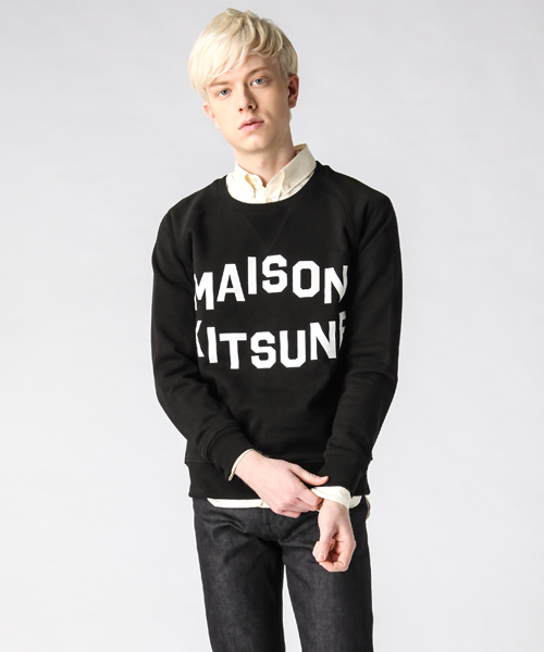 Maison Kitsune（メゾンキツネ）の「R-NECK SWEATER W/ PRINT（スウェット・メンズ・ブラック/ホワイト・X-SMALL/MEDIUM/SMALL）」の2枚目の写真