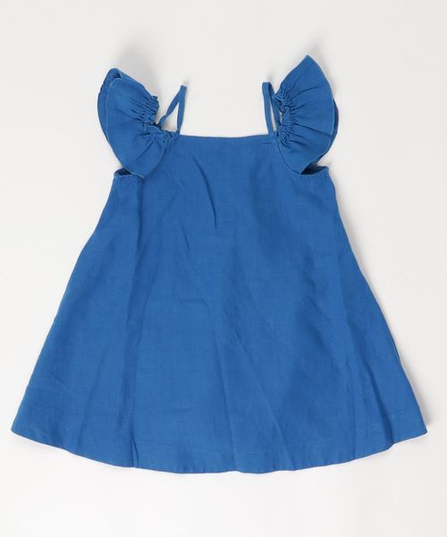 Petit Bateau プチバトー の ブルーリネンノースリーブワンピース ワンピース Wear