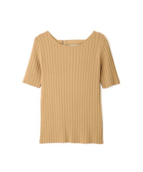 NATURAL BEAUTY BASIC（ナチュラルビューティーベーシック）の「[洗える]バックシャンリブニット（ニット/セーター・レディース・ベージュ/ネイビー/キャメル・MEDIUM）」の15枚目の写真