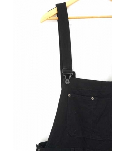 イサムカタヤマ BACKLASH オーバーオール サロペット レザー切替 本革 ブランド古着】レザー切替 オーバーオール（サロペット