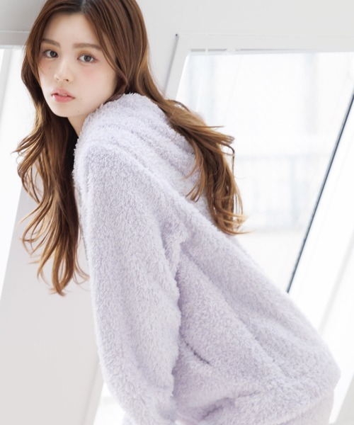 ふわふわマシュマロシャギールームウェア（パーカー＆ショートパンツ