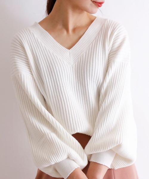 Sawa a la mode(�T���A�����[�h)�̃V���v���Ȃۂ�񑳂̃��u�j�b�g�g�b�v�X(�j�b�g/�Z�[�^�[)