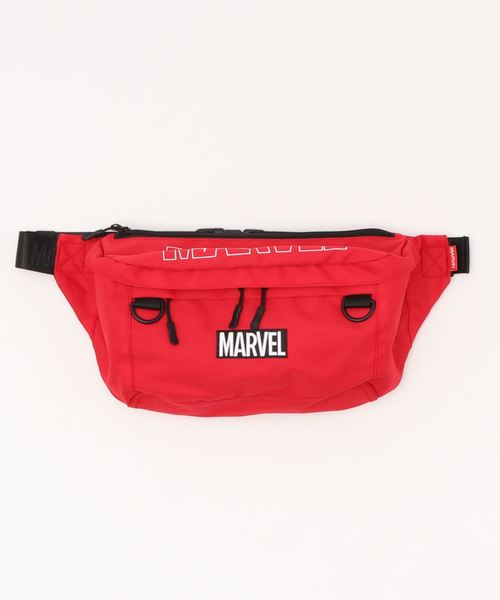 MARVEL（マーベル）の「【MARVEL/マーベル】大容量 ボックスロゴ ウエストバッグ（ボディバッグ/ウエストポーチ・レディース・ブラック/ベージュ/レッド/カモフラージュ・FREE）」の10枚目の写真