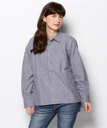 BEAMS BOY | BEAMS BOY / ネル ストライプ ロングテール シャツ(シャツ/ブラウス)