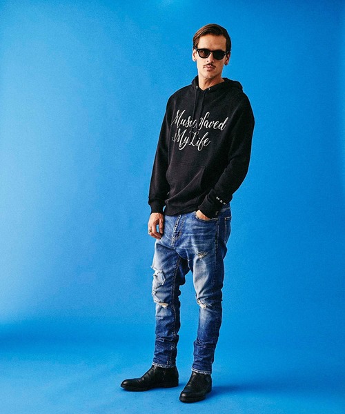 MSML（エムエスエムエル）の「FRONT CURSIVE HOODIE（パーカー・メンズ・ホワイト/ブラック・S/M/L）」の11枚目の写真