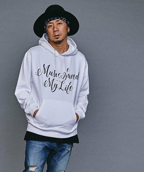 MSML（エムエスエムエル）の「FRONT CURSIVE HOODIE（パーカー・メンズ・ホワイト/ブラック・S/M/L）」の8枚目の写真