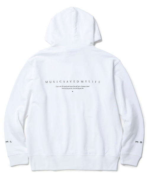 MSML（エムエスエムエル）の「FRONT CURSIVE HOODIE（パーカー・メンズ・ホワイト/ブラック・S/M/L）」の9枚目の写真